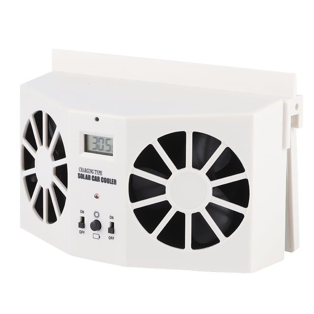 Cooling Fans, Double Motor Exhaust Radiator Car Air Conditioner Solar and Battery Double Switch Control Exhaust Fan Car Fan Double Duct for Car Door Glass