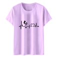 2DXuixsh Women's TShirts Plus Size Women Casual Printing Shirts Round