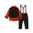 thumbnail image 2 of Toddler Suit Baby Boys Clothes Formal Dress Shirt Bowtie Vest Suspender Pants Outfit 5PCS 12M-5T, 2 of 17
