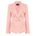 thumbnail image 2 of Blazer Style Militaire à Double Boutonnage pour Femmes (US6, Rose), 2 of 4