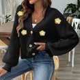 thumbnail image 5 of Great Gifts for Less Ofreoo Women's Winter Loose Solid Sweater Long Sleeve Cardigan Top Coat Cardigan Sweaters for Women, 5 of 6