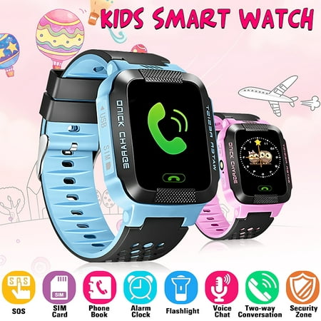 Smart Watch For Kids With SIM Call,GPS Tracker, Flashlight , Anti-lost Alarm, Compatible For IOS (Best Android Gps App Canada)