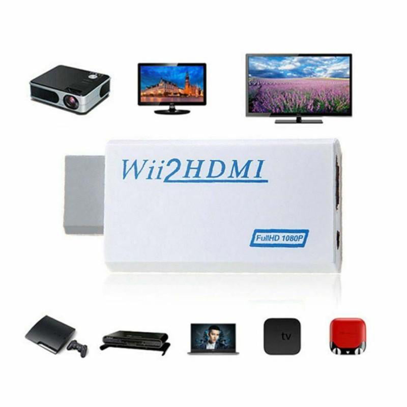 Wii To Hdmi Converter For Full Hd Device Wii Hdmi Adapter With 3 5mm Audio Jack Hdmi Output For Nintendo Wii Wii U Hdtv Monitor Supports All Wii Display Modes 480p Ntsc 480i Walmart Com