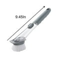 thumbnail image 3 of Kafsov Automatic Detergent Soap Dispenser with Cleaning Brush and Sink Brush for Dish Kitchen, Gray Color, 1pc, Package Weight 200g/0.44lb, Overall Product Size 24x4.5x4.5cm/9.45x1.77x1.77In Gray, 3 of 9