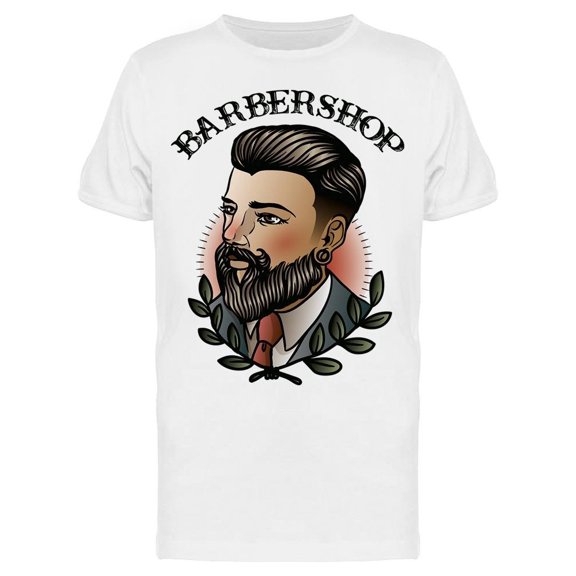 Man With Cool Hairstyle, Barber Tee Men's -Image by Shutterstock