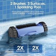 2026 Upgraded Cordless Robotic Pool Cleaner - Dual 180W Brushless Motors, IP68 Waterproof, Smart Navigation for In-Ground & Above-Ground Pools Wall & Waterline Climbing