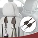 thumbnail image 3 of Ganchos para reposacabezas de coche de 2 piezas para bolsos y paraguas, organizador resistente de respaldo de asiento, cuero sintético marrón oscuro, aleación de zinc, 3 of 7