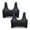 Black, variant on 2Pc Women's Push Up Bra Non-Marking Lace Sports Bra Gathered Without Steel Ring Bra Ladies Underwear Backless Bra for Work Office