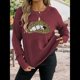 thumbnail image 5 of Suéter de Cuello Redondo Personalizado con Estampado de Leopardo y Labios Bordados para Mujer Vino Tinto L, 5 of 8
