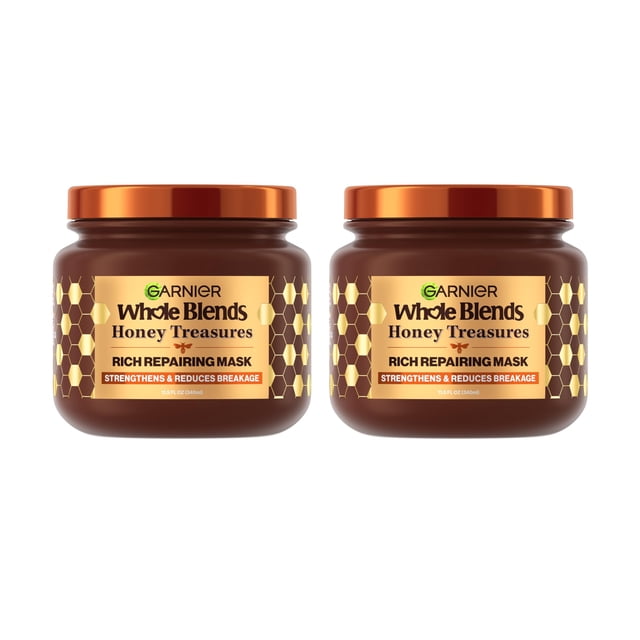 Garnier Hair Care Whole Blends Repairing Hair Mask Honey Treasures for Damaged Hair, 10.1 Fl Oz, Pack of 2