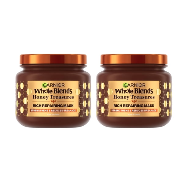 Garnier Hair Care Whole Blends Repairing Hair Mask Honey Treasures for Damaged Hair, 10.1 Fl Oz, Pack of 2