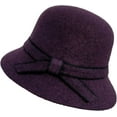 thumbnail image 4 of CoCopeaunts Bucket Hats for Women Versatile Simple Solid Color Fashion Bowknot Belt Ladies Fisherman Hat Winter Wool Keep Warm, 4 of 8