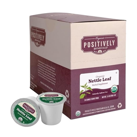 Positively Botanicals Organic Nettle Leaf, 24 K-cup Compatible Tea Pods