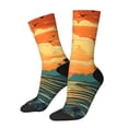 thumbnail image 1 of Balery Tropical Sunset Paradise Calcetas Largas con Estampado para Hombre y Mujer – Suaves y Transpirables, Talla Única (US 5-11), 1 of 6