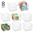 thumbnail image 2 of mDesign Plastic Household Storage Organizer Bins with Open Front, 8 Pack, Clear, 2 of 9