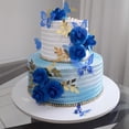 thumbnail image 4 of Nvzi -b Butterfly Wall Decor 48 Pcs 4 Styles Butterfly Birthday Decorations Butterfly Party Decorations&Butterfly Cake Decorations Removable Gold Butterfly Decorations (Blue,Style Randomly Matched), 4 of 4
