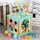 thumbnail image 1 of Caja de tesoros de cuentas multifuncionales de cuatro lados de madera para niños, juguetes de desarrollo de inteligencia y educación temprana a juego con formas infantiles, 1 of 1