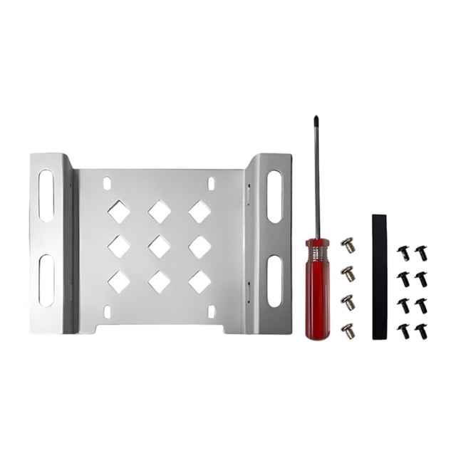 BELOVING SSD/HDD Metal Mounting Bracket Flexibility HDD Holder for Tabletop PC Adults Silver