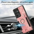 thumbnail image 5 of Phone Case for Samsung Galaxy S21 Ultra 5G Wallet Cover with Screen Protector and Wrist Strap Lanyard RFID Credit Card Holder Ring Stand Cell Accessories S21ultra 21S S 21 21ultra G5 Women Men Pink, 5 of 13