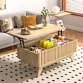thumbnail image 2 of Lift Top Coffee Tables for Living Room, Rising Wooden Dining Center Tables, Square Coffee Table, 2 of 7