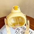 thumbnail image 2 of Jiibva 650ML Water Bottle Cute Duck Water Bottle Summer Large Capacity Drinking Cup with Straw Plastic Water Cup, 2 of 7