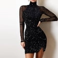 thumbnail image 2 of Babysbule Robes d'Été pour Femmes Liquidation Mode Femmes Décontractée Aguichant Fesses Couture Manches Longues Robe Passe-Partout, 2 of 9