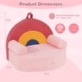 thumbnail image 2 of Infans Kids Couch Toddler Foam Sofa with Soft & Machine-Washable Teddy Fleece Cover, 2 of 7