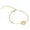 Gold G, variant on Product Bracelets Hand chain Initial Bracelet 1 Gold Plated Stainless Steel Letter Bracelet Delicate Disc Name Bracelet for Women Girls,19 cm,Gold U