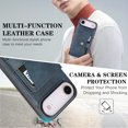 thumbnail image 3 of ELEHOLD Case for iPhone 17 Air, Magnetic Wallet Phone Case with Card Slots, Wireless Charging Compatible,Blue, 3 of 6