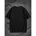 thumbnail image 2 of MY WORLD Lightning Skull Print Men's Fashion Comfy Breathable T-Shirt, New Casual Round Neck Short Sleeve Tee for Spring Summer Holiday Leisure Vacation Men's Clothing As Gift, 2 of 5