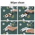 thumbnail image 6 of YFYANG Round Fitted Table Cloth, Waterproof Green Vintage Flower Texture Pattern Polyester Table Cover, Indoor Outdoor Decorative Tablecloths with Elastic Edge, 6 of 7