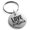 Silver, variant on Stainless Steel Love the Here and Now Engraved Small Medallion Circle Charm Keychain Keyring