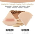 thumbnail image 4 of 2 Pcs UniVerse Triangle Powder Puff for Face Powder, Soft Plush Setting Powder Puff, Velour Cosmetic Foundation Blender Sponge Beauty Makeup Tools (Black&Nude), 4 of 12
