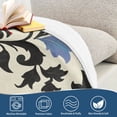 thumbnail image 4 of Yayeee Throw Blanket for Couch Soft Warm 50" x 60" Sofa Chair Bed Decoration, Beige Red Floral, 4 of 7