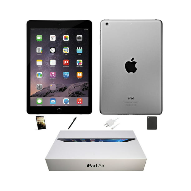 Refurbished Apple iPad Air 16GB, Space Gray, Wi-Fi Only, 9.7-inch, Plus  Bundle Includes: Original Box, Tempered Glass, Case, Stylus Pen, and  Generic 