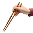thumbnail image 2 of Farfi 5 Pairs Chopsticks Non-slip High-temperature Resistant Natural Bamboo Wood Carbonized Twist Chinese Chopsticks Kitchen Gadget (One Size), 2 of 13