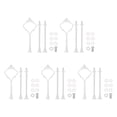 thumbnail image 1 of Uxcell 5 Set Soporte para Pasteles con Mango, Placa de Hardware, 3 Niveles, Mini Corona Blanca, 1 of 1