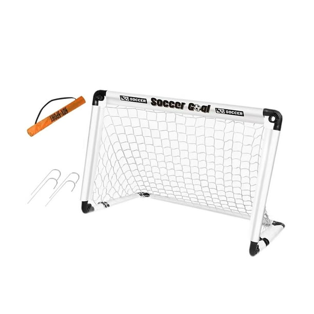 Portería de fútbol para niños, portátil, plegable, para entrenamiento en interiores y exteriores. blanco 120x80x80cm