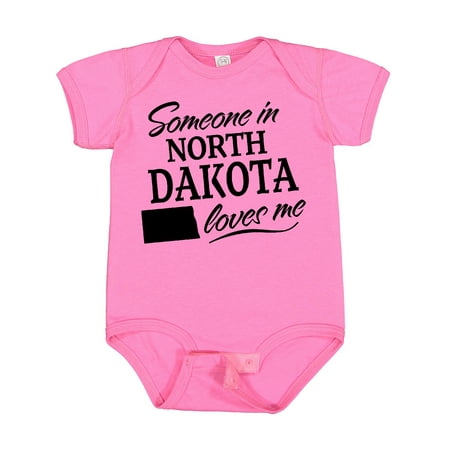 

Inktastic Someone in North Dakota Loves Me Gift Baby Boy or Baby Girl Bodysuit