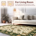 thumbnail image 2 of ODIKA 4'x6' Machine Washable Non-Slip Area Rug, Classic Elegant Leafy Symmetrical Design High Traffic Rug, Ivory, 31349, 2 of 7