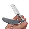 thumbnail image 1 of Peines para hombres y mujeres, mini peines de bolsillo, peines plegables de acero inoxidable, herramientas para el cuidado de la barba, peines cómodos de usar, 1 of 5