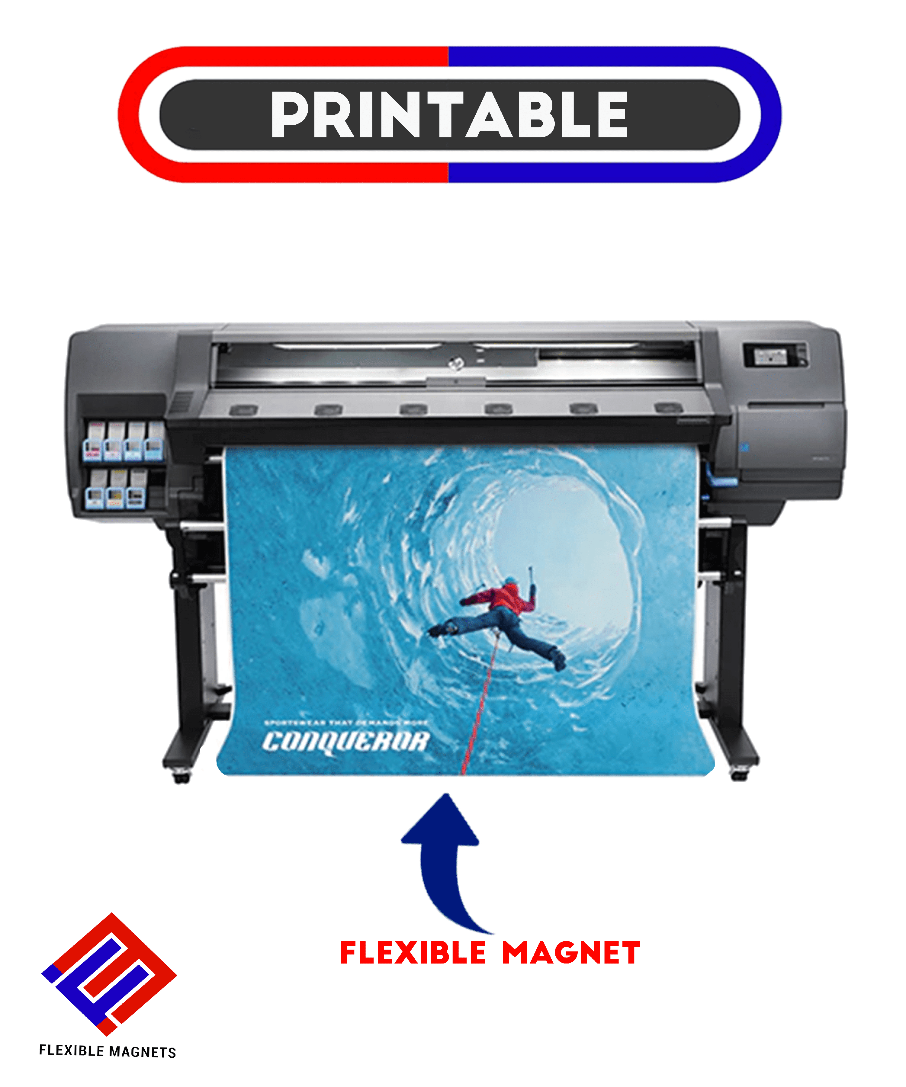 PrintMagnetVinyl™ Flexible Magnetic Sheet - Blue