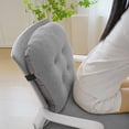 thumbnail image 5 of High Back Chair Cushion Warm Neutral Color Tufted Ergonomic Lumbar Support Seat Back Pad Non- with Strap for Office Desk Chair Dorm Car Seating Boho Home Decor, 5 of 7
