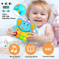 thumbnail image 3 of LIHUIGMC Baby Piano Toys 6 to 12 Months, Baby Musical Light Up Toys 6 Month Old Girls, Baby Elephant Educational Piano Keyboard Toys for 1 Year Old Boys Girls,, 3 of 5