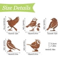 thumbnail image 2 of 5 Pcs Rusty Bird Garden Decorations,Bexikou Metal Rusty Birds Fence Art,Metal Bird Craft Statue Ornaments for Fence Topper Decor, Metal Bird Decorative Gifts for Trees,Porches,Fences or Side Tables, 2 of 8