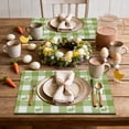 thumbnail image 6 of Hometravel Bunny Print Easter Placemat 30x45cm, Linen Look Insulating Table Mat, Western Style Dining Decor, Holiday Themed Party Supply, 6 of 6