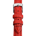 thumbnail image 3 of Morellato Bolle Alligator Embossed Genuine Calf Leather Watch Strap - Red - 14mm - Chrome-plated Stainless Steel Buckle - MORELLATO 1930 Collection, 3 of 8