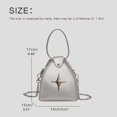 thumbnail image 4 of Mini bolsos tipo bandolera para mujer, bolsos de diseño de lujo, monedero, novedad de 2023, en PU con lentejuelas, cadena con remaches, decoración, bolso de hombro con asa superior, 4 of 5
