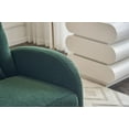 thumbnail image 5 of Nursery Rocking Chair with Two Side Pockets & Adjustable Footrest, Teddy Fabric Rocker with High Backrest, Modern Rocking Accent Chair for Living Room, Bedroom, Green, 5 of 9