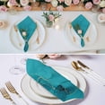 thumbnail image 2 of Turquoise Marble Cloth Napkins, Minimalist Abstract Golden Fluid Art Washable and Reusable Dinner Napkins Set of 4, Table Napkin for Kitchen Party Birthday Wedding Hotel Housewarming 20"x20", 2 of 8
